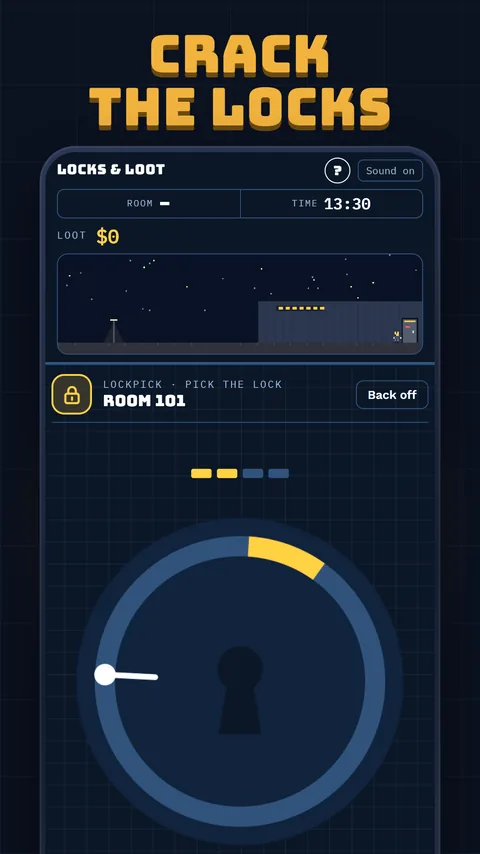 Picking the lock on Room 101 in Locks & Loot