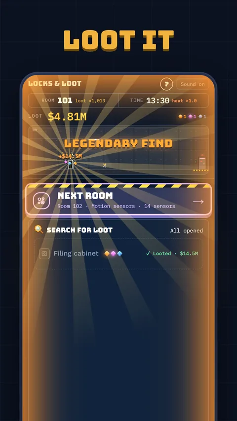 A Legendary loot find while searching a room