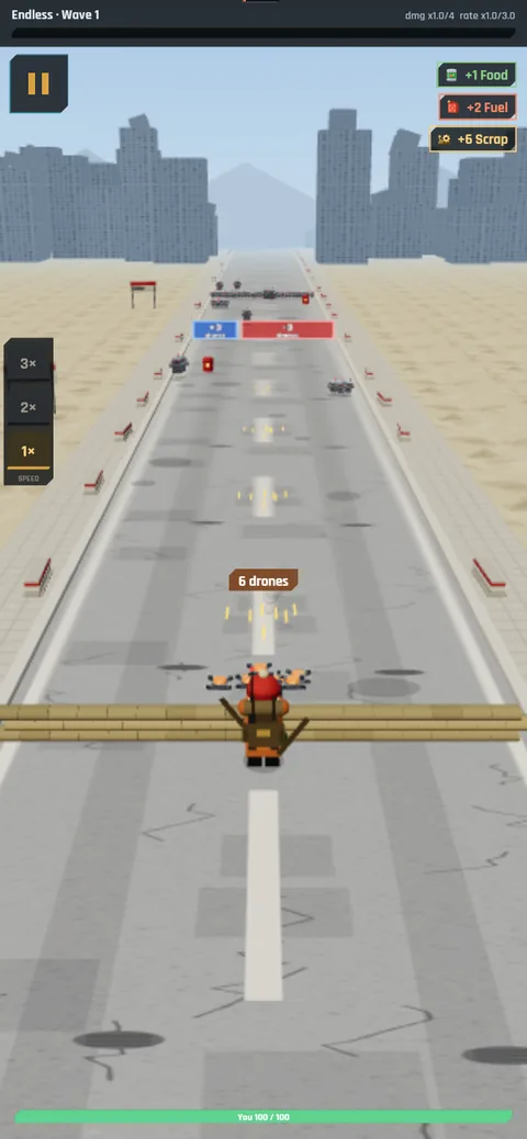 Endless mode, wave 1